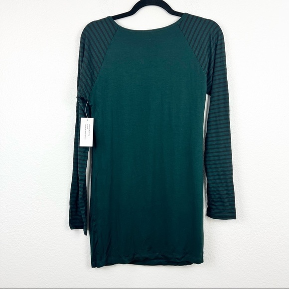 LAB40 Ryan Nursing Maternity Top, Hunter Green and Black Stripe, Medium, NWT! - Picture 6 of 8
